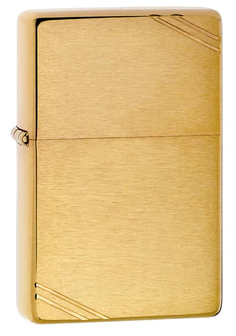 Vintage Brushed Finish Brass Zippo