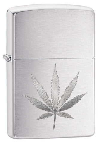 Weed Leaf Design Engraved Zippo