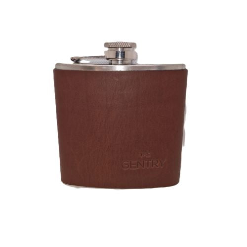 Hip Flask - Leather Wrapped 6oz