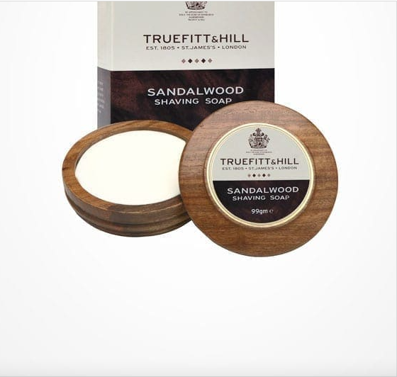 Truefitt & Hill Sandalwood Shaving Soap In Wooden Bowl