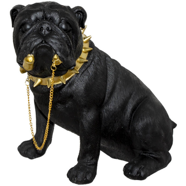 Bulldog with Gold Chain 27cm