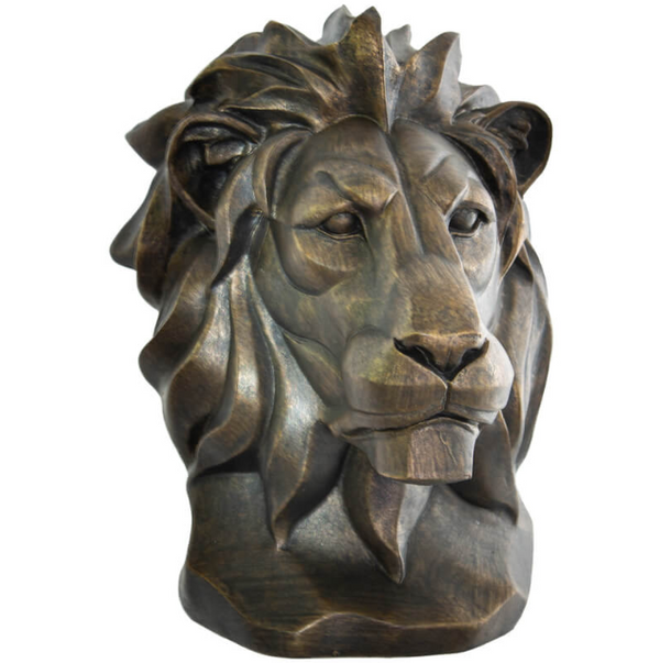 Ant. Gold Lion Head 23 x 16cm