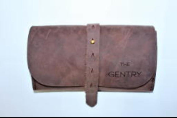 The Gentry Roll Up Leather Organiser - with Pouch