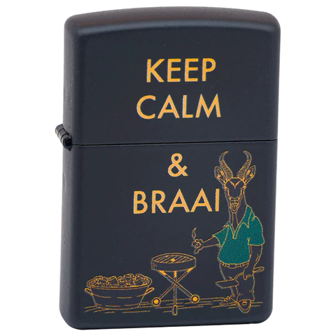 Springbok Keep Calm and Braai Zippo