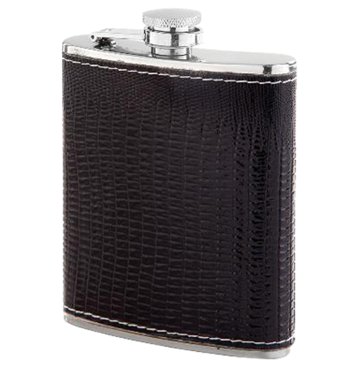 Hip Flask - 7 oz Black Leatherette | The Gentry ZA