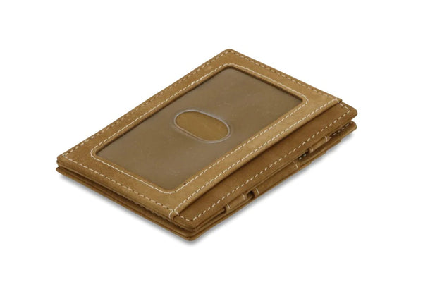 Garzini Essenziale Magic Wallet ID Window - Camel Brown