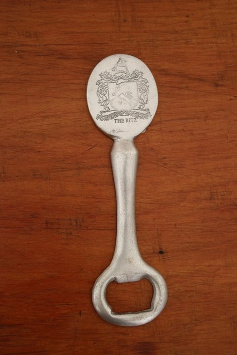 Pewter Bottle Opener Ritz branding